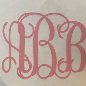 Custom monogram vinyl decals yeti / car